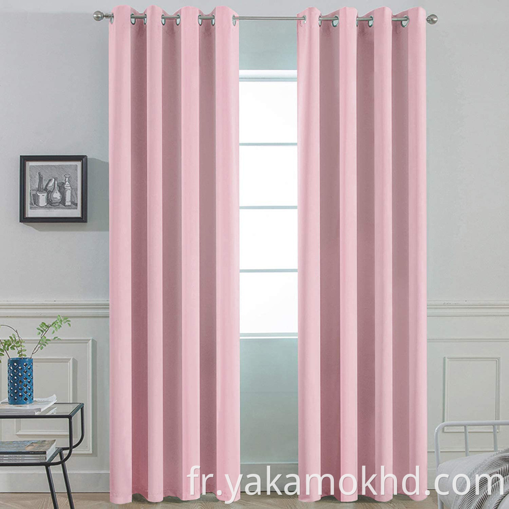 Pink Blackout Curtains 84 Inch Long